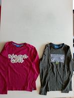 2 T-shirts maat 128 met lange mouwen, Kinderen en Baby's, Kinderkleding | Maat 128, Ophalen of Verzenden, Zo goed als nieuw, Shirt of Longsleeve