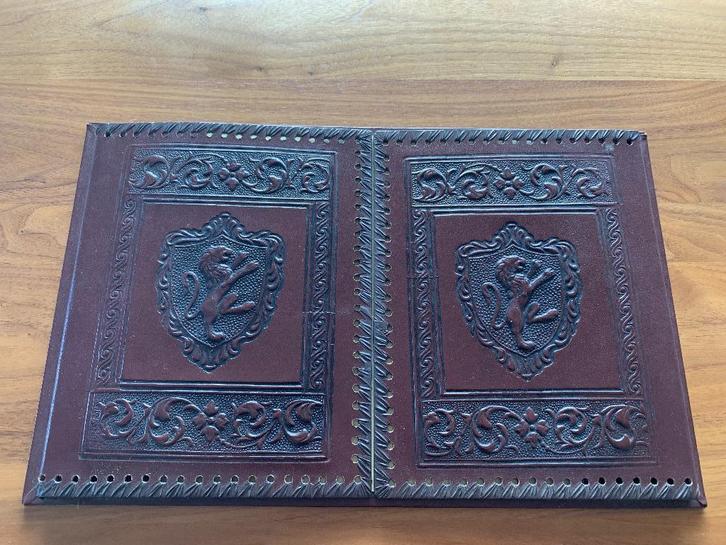 Vintage lederen onbeschadigde bureaumap, Antiek en Kunst, Curiosa en Brocante, Ophalen of Verzenden