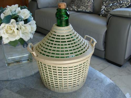 bouteille tourie vide à vin 5L avec sa protection vintage, Verzamelen, Wijnen, Zo goed als nieuw, Rode wijn, Italië, Ophalen of Verzenden