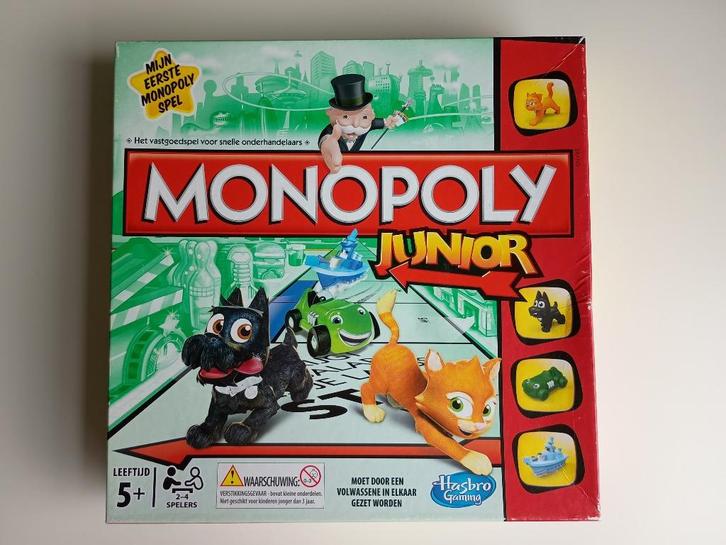Monopoly Junior Hasbro 5+, Hobby en Vrije tijd, Gezelschapsspellen | Bordspellen, Gebruikt, Ophalen of Verzenden