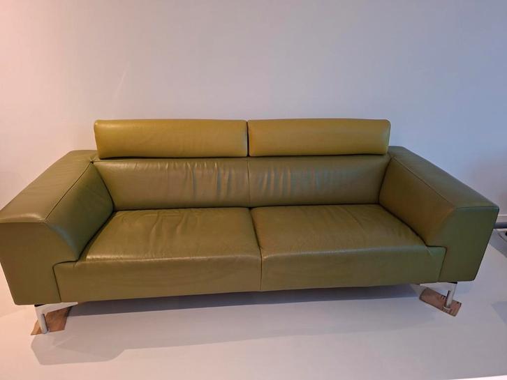 Leolux zetel Howlo in leder, Huis en Inrichting, Zetels | Zetels, Hout, Ophalen