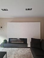 hoek gashaard M-design, Metalfire, haardmeubel natuursteen, Enlèvement, Comme neuf, Encastré, Cheminée au gaz