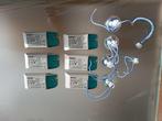 Lot de 6 convertisseurs LED + 6 culots GU5.3 + 4 ampoules, Maison & Meubles, Enlèvement, Utilisé, Bi-pin, Ampoule LED