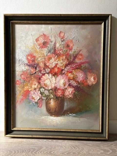 Schilderij Edmond Sanders, Antiek en Kunst, Kunst | Schilderijen | Klassiek, Ophalen