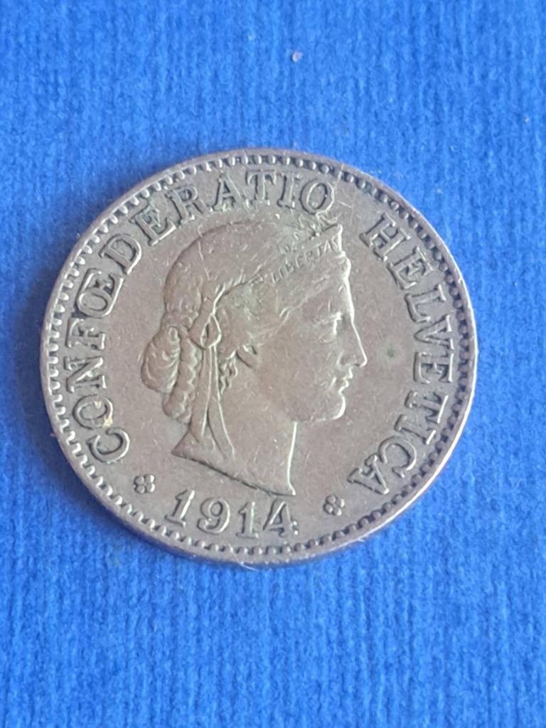 1914 Suisse 10 centimes, rare, Envoi, Autres pays, Monnaie en vrac