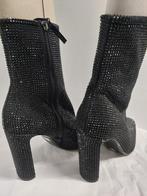 792C* ZARA - jolis boots noirs paillettes (37), Neuf, Zara, Boots et Botinnes, Noir