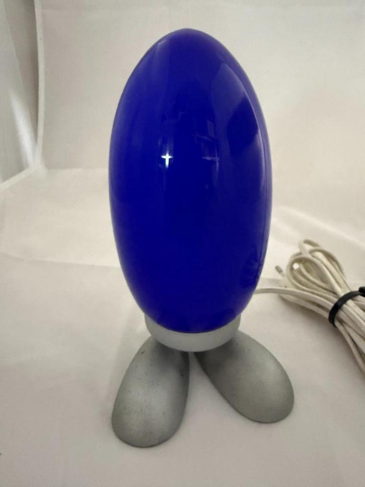 Blauwe Fjorton lamp (nr2), Huis en Inrichting, Lampen | Tafellampen, Zo goed als nieuw, Minder dan 50 cm, Glas, Metaal, Ophalen of Verzenden
