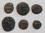Lotje van 6 antieke AE munten - oud Griekenland - 1-2 E BC, Ophalen of Verzenden, Setje