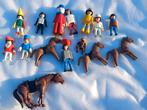 Lot vintage playmobil, met vele speelfiguren en dieren, Enlèvement ou Envoi, Utilisé