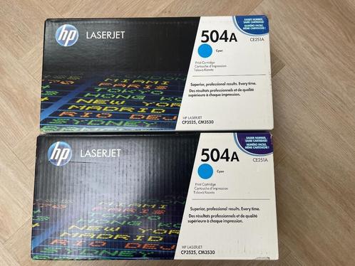2 toners HP CE251A (HP 504A) cyan voor de HP CP3525-CM3530, Computers en Software, Printerbenodigdheden, Nieuw, Toner, Ophalen of Verzenden