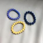 Kleurrijk trio van armbanden, Handtassen en Accessoires, Armbanden, Ophalen of Verzenden, Gebruikt, Elastiek