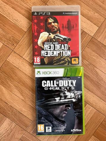 red redemption ps3 et call of duty ghost xbox 360 beschikbaar voor biedingen