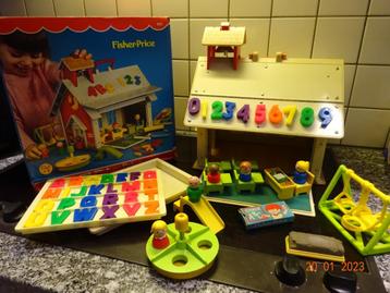 Fisher price,retro schooltje*VOLLEDIG*VINTAGE*NIEUWSTAAT*, Ophalen of Verzenden