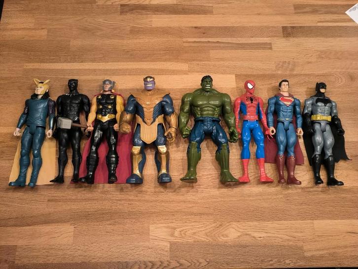 Set Marvel en DC League helden aktiefiguren. 30cm groot., Kinderen en Baby's, Speelgoed | Actiefiguren, Gebruikt, Ophalen of Verzenden