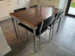 Vintage tafel en 4 stoelen, Antiek en Kunst, Ophalen