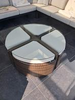 Salontafel met stoeltjes voor binnen als buiten., Tuin en Terras, Tuinsets en Loungesets, Ophalen, 4 zitplaatsen, Bijzettafel