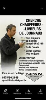 Recherche chauffeurs livreurs indépendants, Offres d'emploi