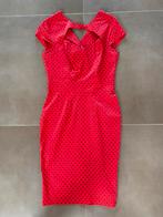 Vintage jurk, Zo goed als nieuw, Knielengte, Rood, Ophalen