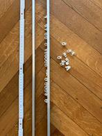 Twee gordijnrails 2,10 en 1,80m, Huis en Inrichting, Stoffering | Gordijnen en Lamellen, Ophalen, Gebruikt, Grijs, 200 cm of meer