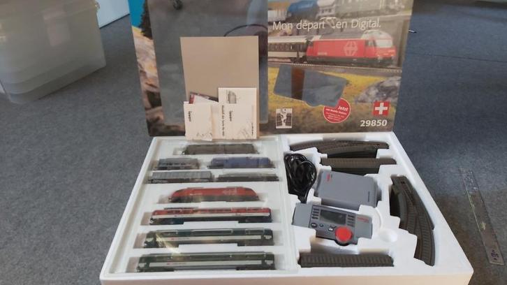 nieuwe marklin ho 29850 Zwitserse startset met 2 treinen, Hobby en Vrije tijd, Modeltreinen | H0, Nieuw, Treinset, Wisselstroom