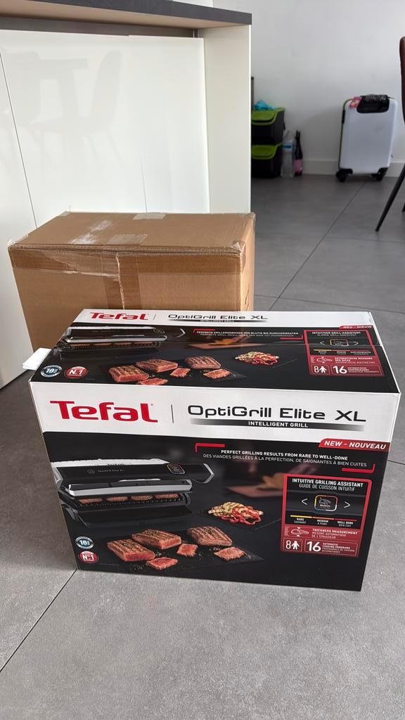 Tefal OptiGrill Elite XL NIEUW, Elektronische apparatuur, Contactgrills, Nieuw, Uitneembare platen, Vaatmachinebestendige platen