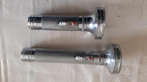 Set van 2 Vintage Tiger-zaklampen, Caravans en Kamperen, Zaklampen, Gebruikt, Batterij, Ophalen of Verzenden