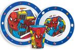 Spiderman Kinderservies met Beker - Magnetron, Kinderen en Baby's, Ophalen of Verzenden, Nieuw