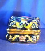 boite a bijoux faïence bequet décor jardinière, Enlèvement ou Envoi