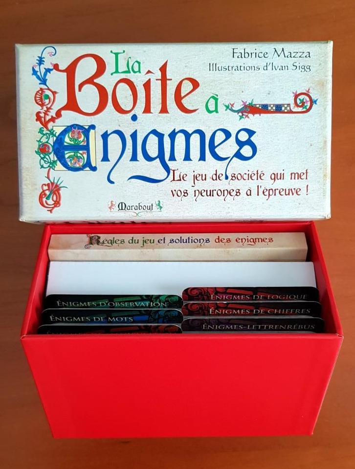 La boîte à énigmes, Hobby en Vrije tijd, Gezelschapsspellen | Kaartspellen, Zo goed als nieuw, Een of twee spelers, Drie of vier spelers