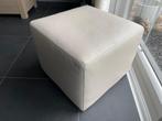 Pouf blanc cassé 54x54x43 (Natuzzi), Enlèvement, 50 à 75 cm, Cuir, 50 à 75 cm