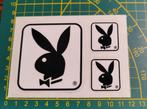Stickerblad 3x stickers Playboy Bunny logo, Ophalen of Verzenden