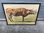 Aquarelle vaches signe louis robbe, Antiek en Kunst, Ophalen of Verzenden