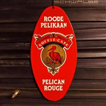 Sac à café Pelican Rouge avec panneau d'affichage émaillé R, Envoi, Utilisé, Panneau publicitaire
