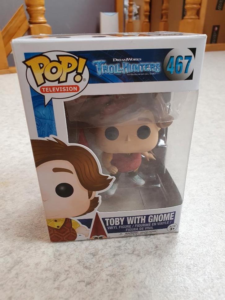 Funko Pop - Troll Hunters 467 - Toby with Gnome, Verzamelen, Beelden en Beeldjes, Zo goed als nieuw, Fantasy, Ophalen of Verzenden