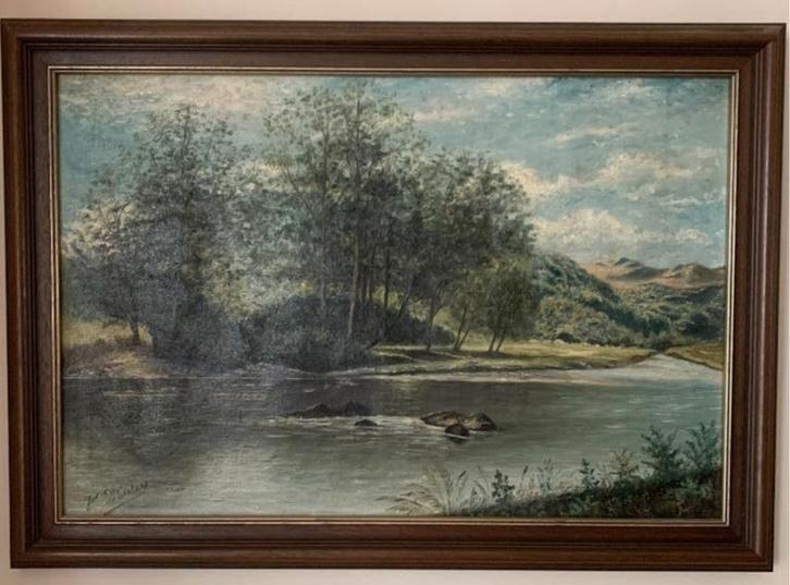 Schilderij van de Nederlandse kunstschilder Jos Mertens, Antiquités & Art, Art | Peinture | Classique, Enlèvement