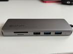 Hub USB-C eSTUFF 12-en-1 – Triple écran – Multifonction, Computers en Software, Dockingstations, Ophalen of Verzenden, Zo goed als nieuw