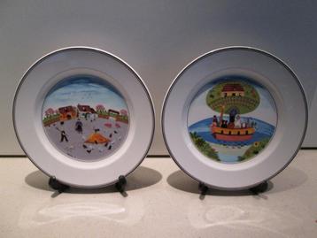 2 mooie bordjes van 20 cm Villeroy & Boch design Naif   beschikbaar voor biedingen