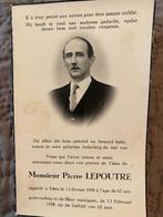 Pierre Lepoutre x Desurmont 1892 Roubaix 1954, Verzamelen, Bidprentjes en Rouwkaarten, Ophalen of Verzenden, Bidprentje