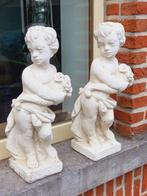 paire de statues de jardin en pierre, Comme neuf, Pierre, Ange, Enlèvement ou Envoi