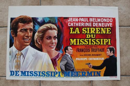 filmaffiche Belmondo la sirene du Mississippi filmposter, Verzamelen, Posters, Zo goed als nieuw, Film en Tv, A1 t/m A3, Rechthoekig Liggend