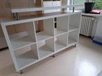 Vakkenkast wit Kallax Ikea met werkblad, Ophalen, Zo goed als nieuw