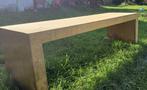 Betonnen tuinbank in goudkleur, Tuin en Terras, Ophalen, Nieuw, Overige materialen