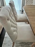 Prachtige Landelijke eetkamerstoelen, Huis en Inrichting, Ophalen, Wit, Landelijk, Stof