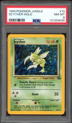 Scyther Holo PSA 8 - 10/64 - Jungle 1999, Enlèvement ou Envoi, Comme neuf, Cartes en vrac, Foil