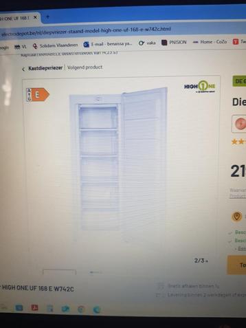 Diepvriezer  beschikbaar voor biedingen