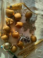 Kerst deco goud glitter, Ophalen of Verzenden, Gebruikt