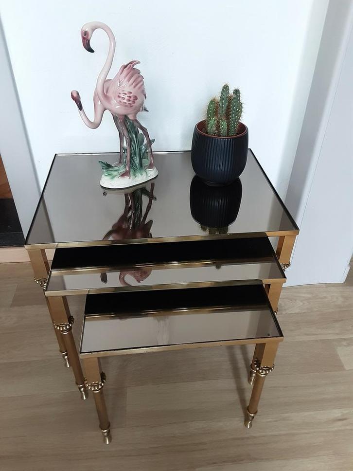 Bijzettafeltjes 3 delig ! PRACHTSTAAT, Huis en Inrichting, Tafels | Sidetables, Zo goed als nieuw, Ophalen
