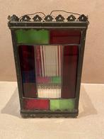 Plafondlamp oud loodglas - ca. 1930, Antiek en Kunst, Antiek | Glaswerk en Kristal, Ophalen of Verzenden