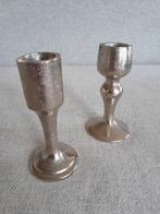 Riverdale kaars kandelaar - Zilver - 10 cm - 2 stuks, Ophalen of Verzenden, Metaal, Kandelaar, Minder dan 25 cm