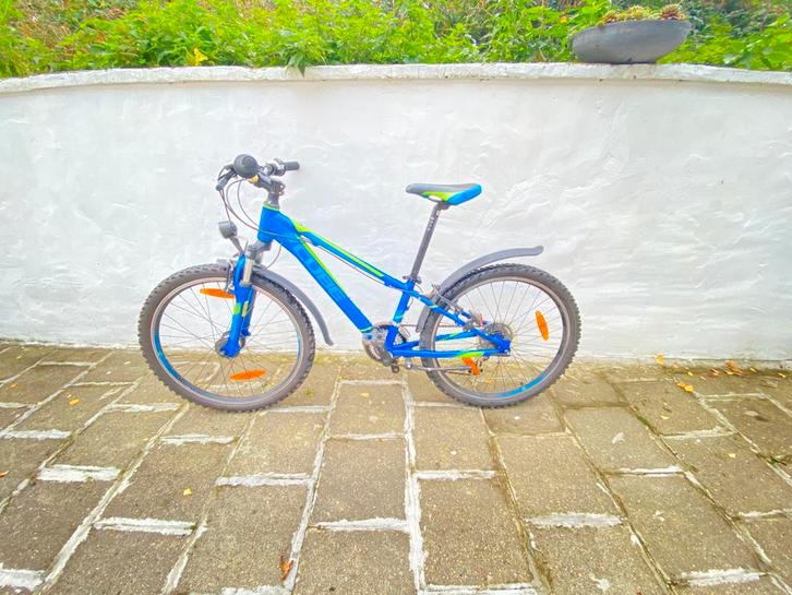 Cube kinder-/jeugdfiets 24 inch – blauw/groen, Fietsen en Brommers, Fietsen | Jongens, Zo goed als nieuw, Ophalen